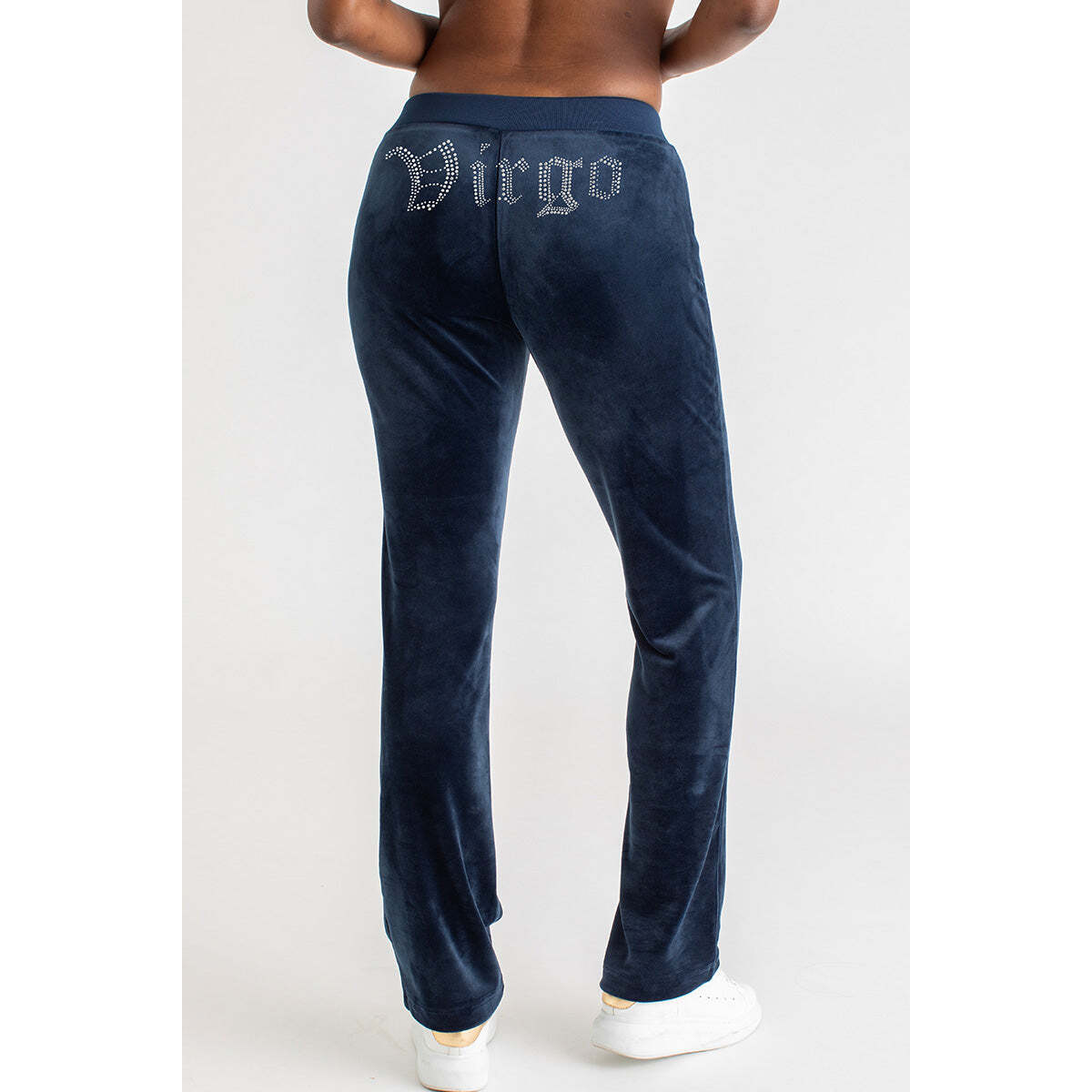 Virgo Customizable Big Bling Velour Track Pants