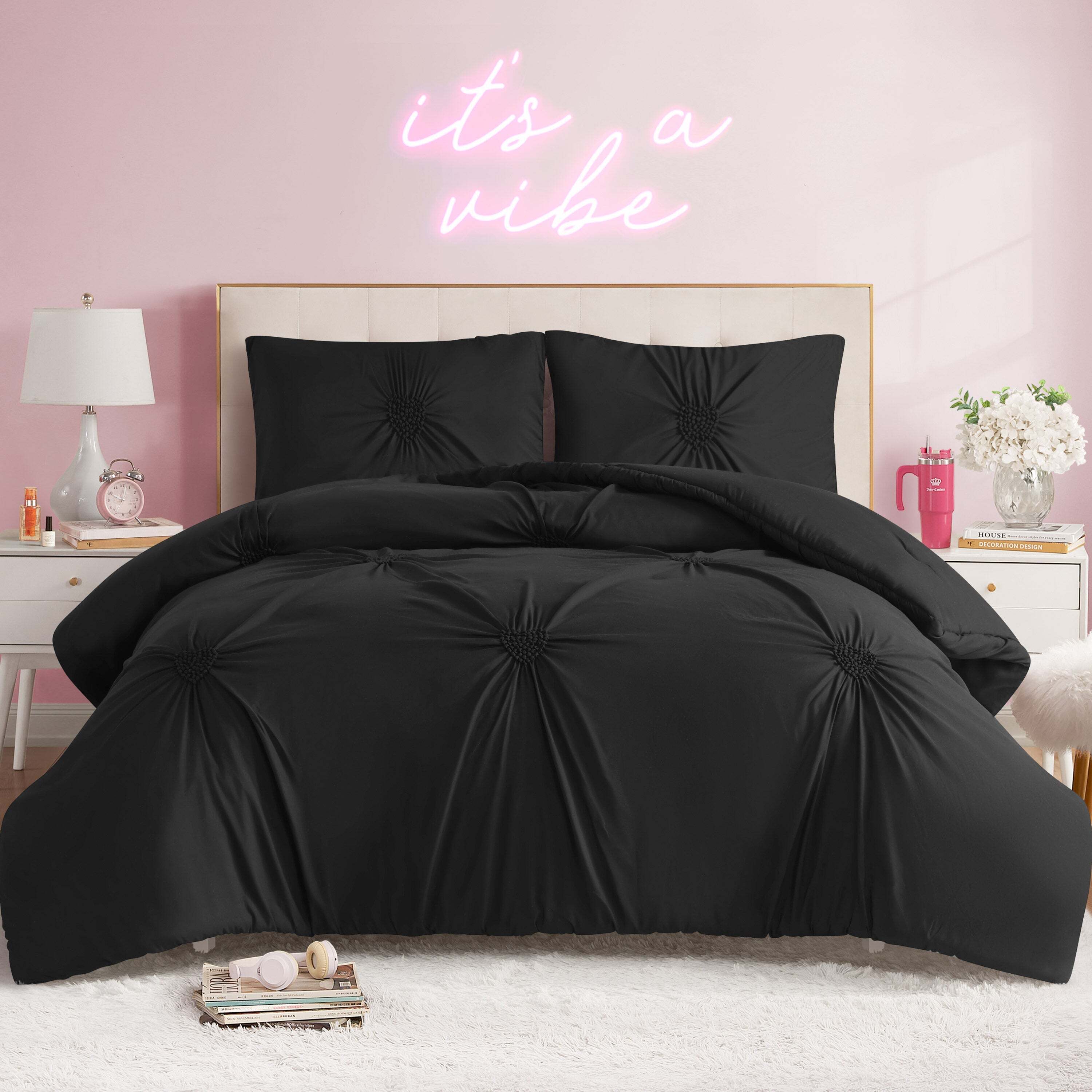 Amora Gathered Heart Comforter Set