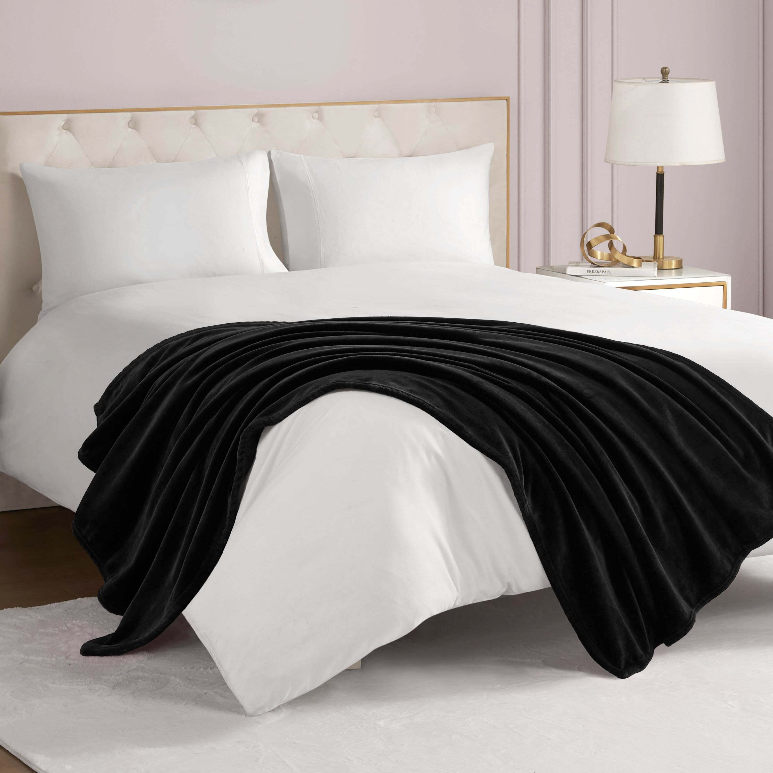 Solid Plush Throw Blanket