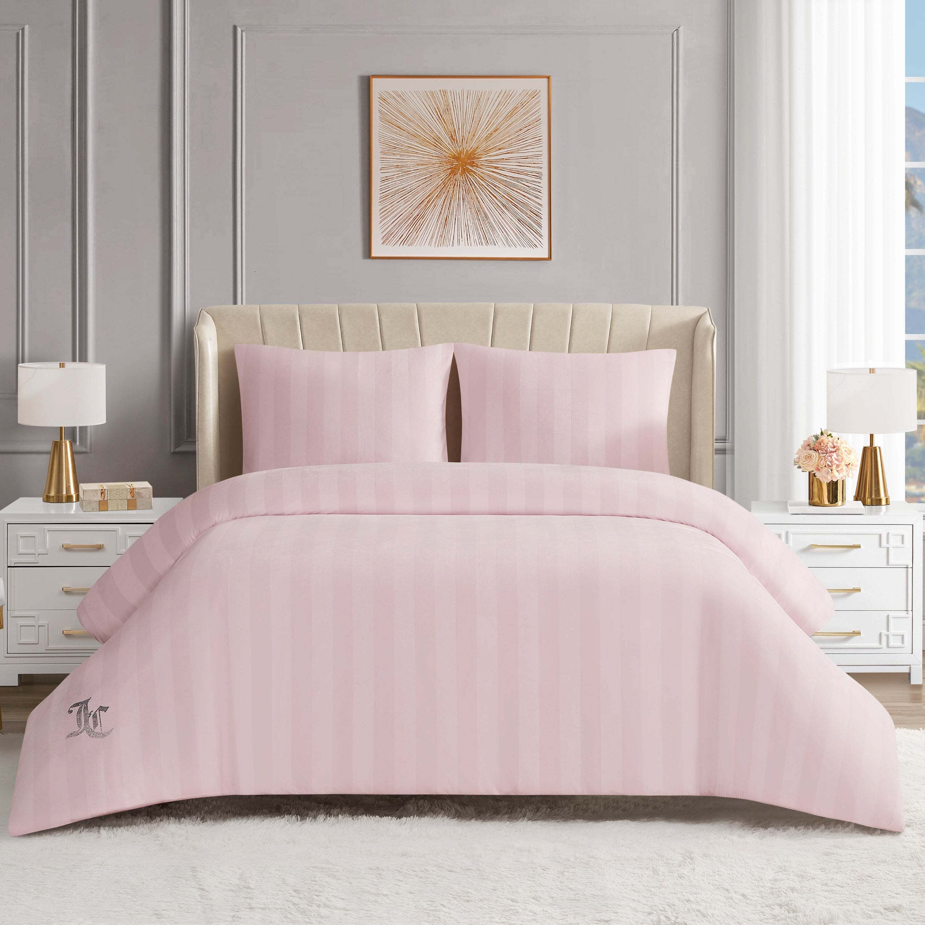 Jenny Velour Striped Jacquard Duvet Set