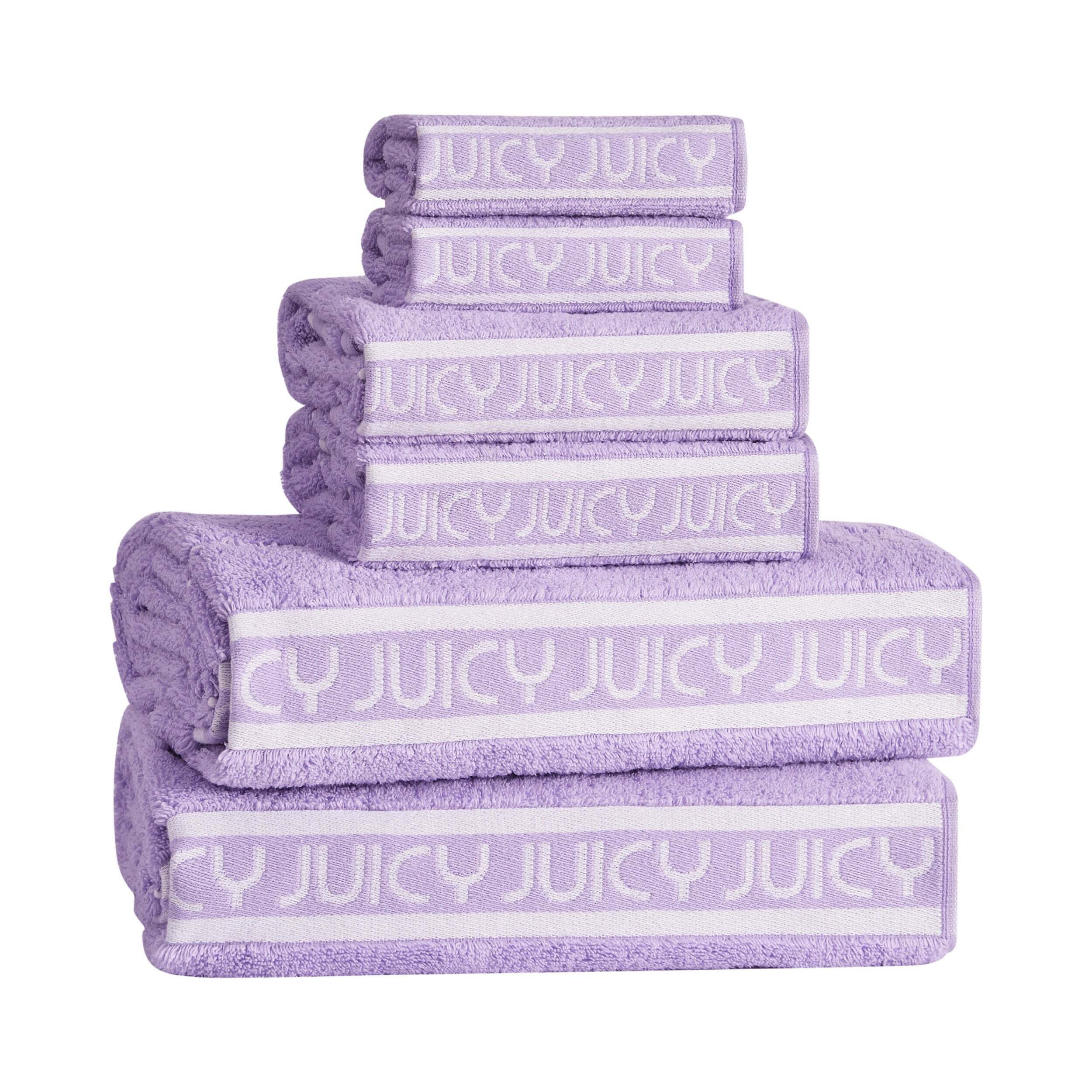 Plush Stripe Bath Towel Set