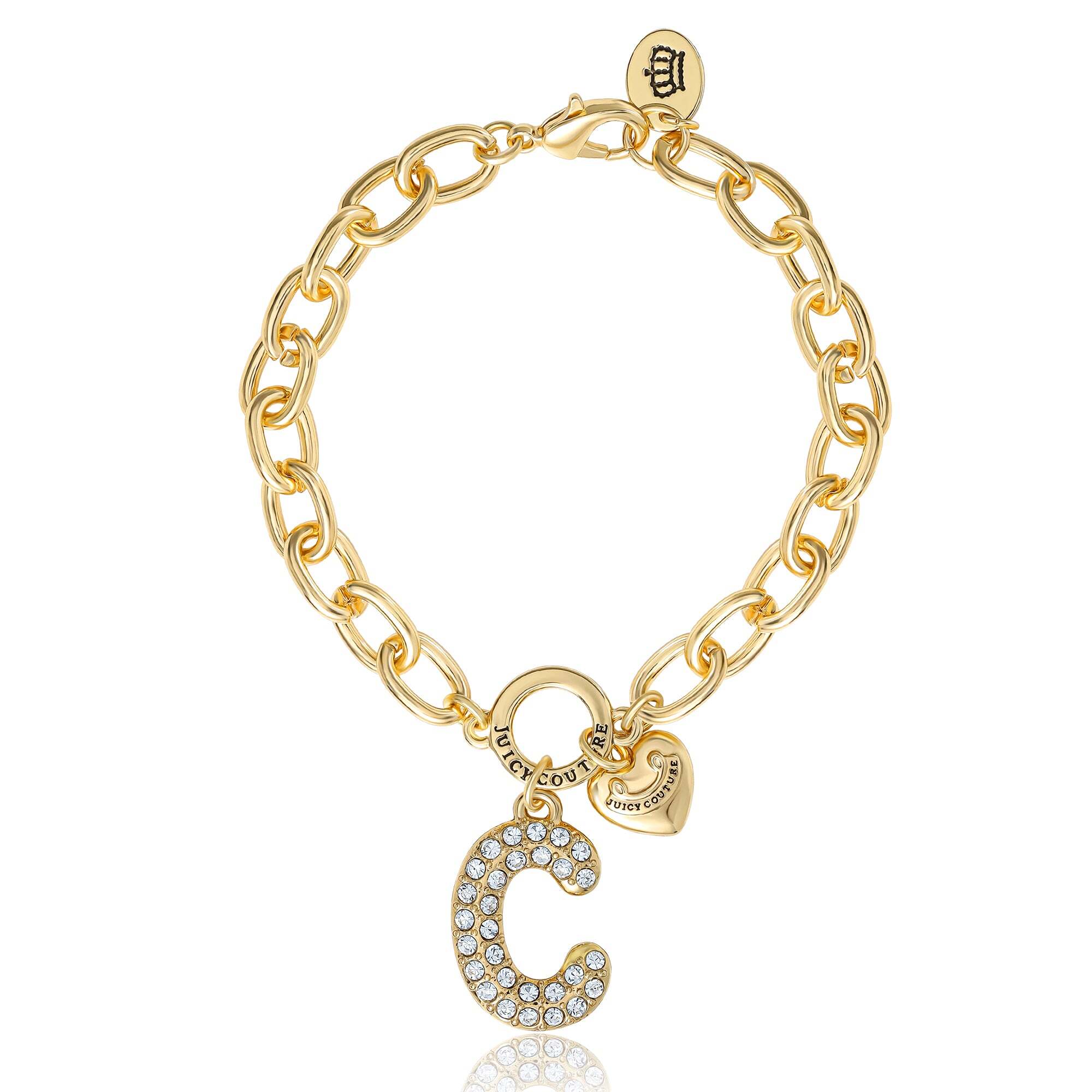 Pavé Initial Charm Bracelet, Letter C