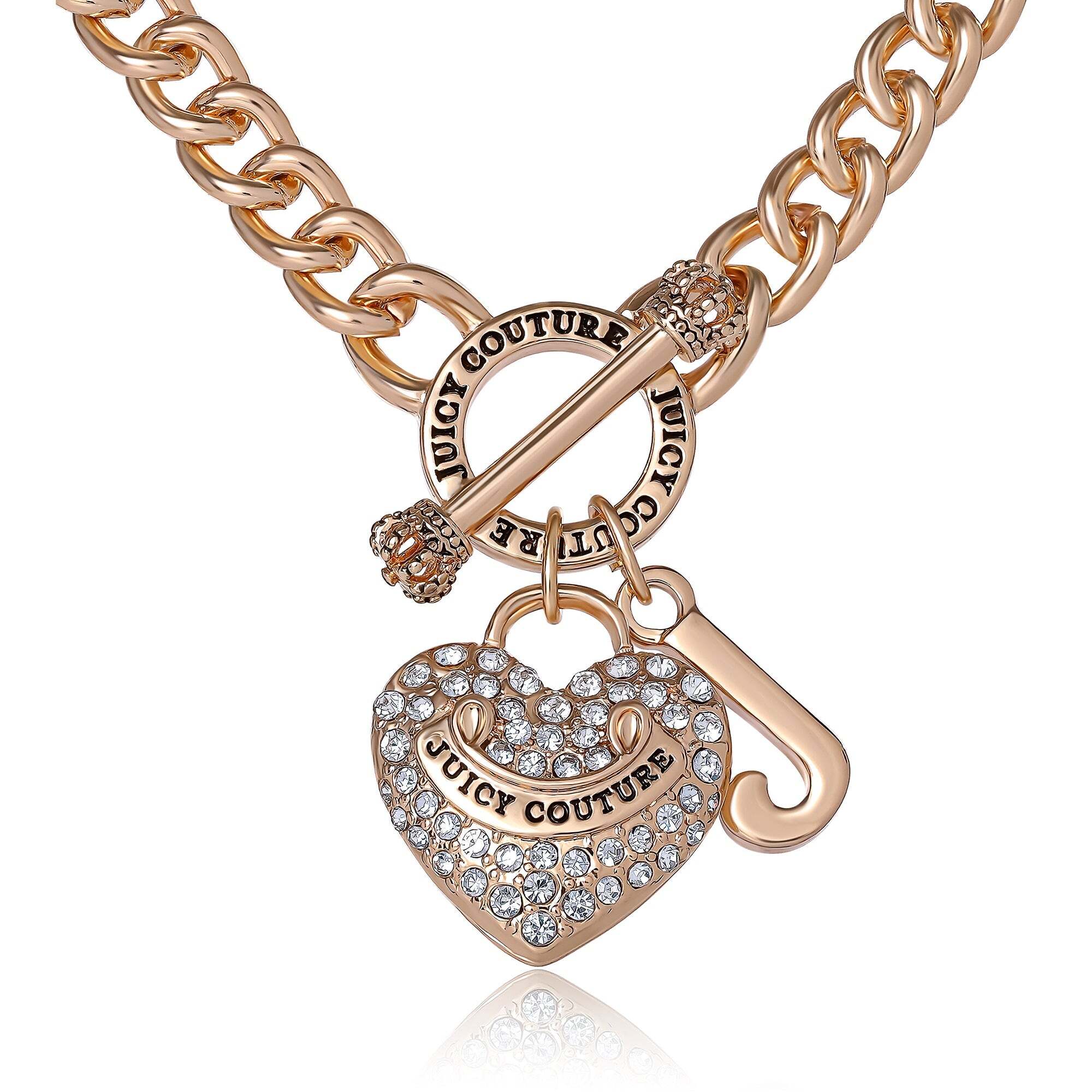 Heart and Juicy Toggle Charm Necklace