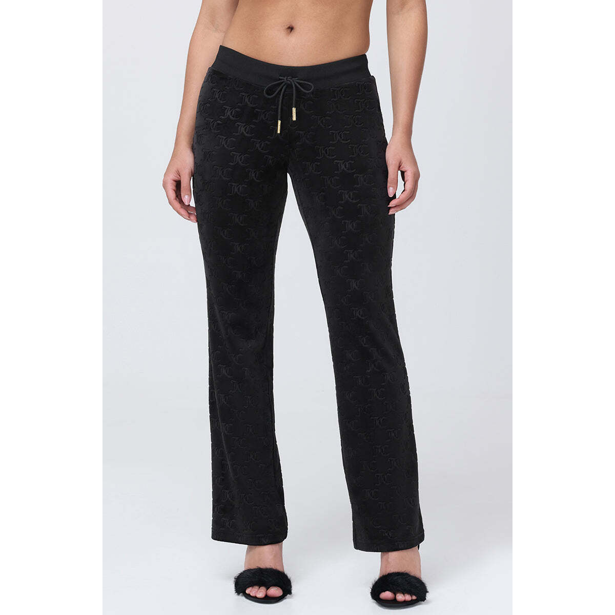 Embossed Velour Track Pants